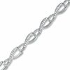 Thumbnail Image 0 of Previously Owned - 0.50 CT. T.W. Diamond Infinity Loop Bracelet in Sterling Silver