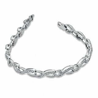 Previously Owned - 0.50 CT. T.W. Diamond Infinity Loop Bracelet in Sterling Silver