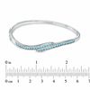 Thumbnail Image 1 of Previously Owned - Swiss Blue Topaz Bangle in Sterling Silver