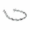 Thumbnail Image 1 of Previously Owned - 0.33 CT. T.W. Enhanced Black and White Diamond Waves Bracelet in Sterling Silver - 7.25"