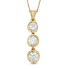 Thumbnail Image 0 of Previously Owned - 0.50 CT. T.W.  Diamond Three Stone Drop Pendant in 14K Gold (I/I2) - 17"