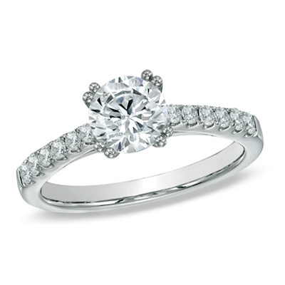 Previously Owned - Celebration  Fire™ 1.20 CT. T.W. Diamond Engagement Ring in 14K White Gold