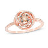 Thumbnail Image 0 of Previously Owned - 0.25 CT. T.W. Champagne and White Diamond Love Knot Ring in 10K Rose Gold