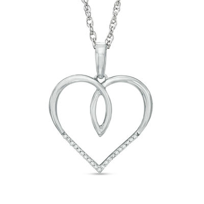 Previously Owned - Diamond Accent Heart Pendant in Sterling Silver