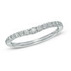 Thumbnail Image 1 of Previously Owned - 0.33 CT. T.W. Diamond Contour Wedding Band in 14K White Gold