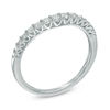 Thumbnail Image 2 of Previously Owned - 0.33 CT. T.W. Diamond Contour Wedding Band in 14K White Gold