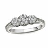 Previously Owned - 0.50 CT. T.W. Diamond Cluster Three Stone Ring in 10K White Gold