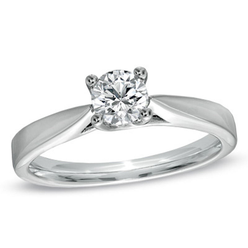 Main Image 1 of Previously Owned - Celebration  Grand™ 0.50 CT. Diamond Engagement Ring in 14K White Gold (H-I/I1)