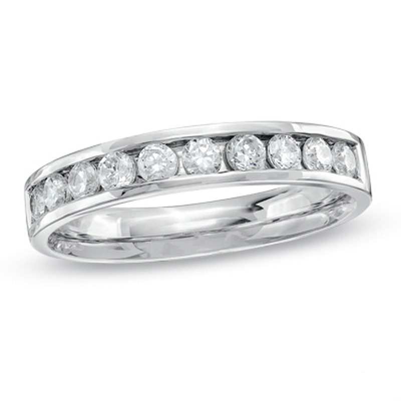 Previously Owned - Ladies' 0.50 CT. T.W.   Diamond Channel Band in 14K White Gold