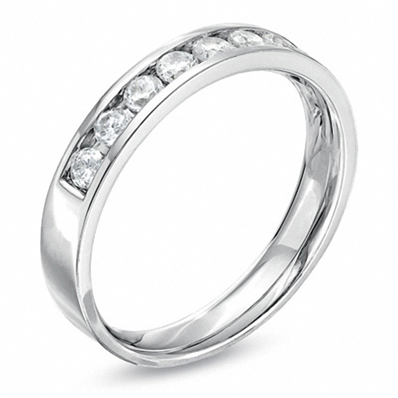 Previously Owned - Ladies' 0.50 CT. T.W.   Diamond Channel Band in 14K White Gold