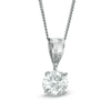 Previously Owned -  0.50 CT. Diamond Solitaire Pendant in 14K White Gold (I/I1)