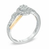 Previously Owned - Cherished Promise Collection™ 0.25 CT. T.W. Diamond Cluster Split Shank Ring in 10K Two-Tone Gold