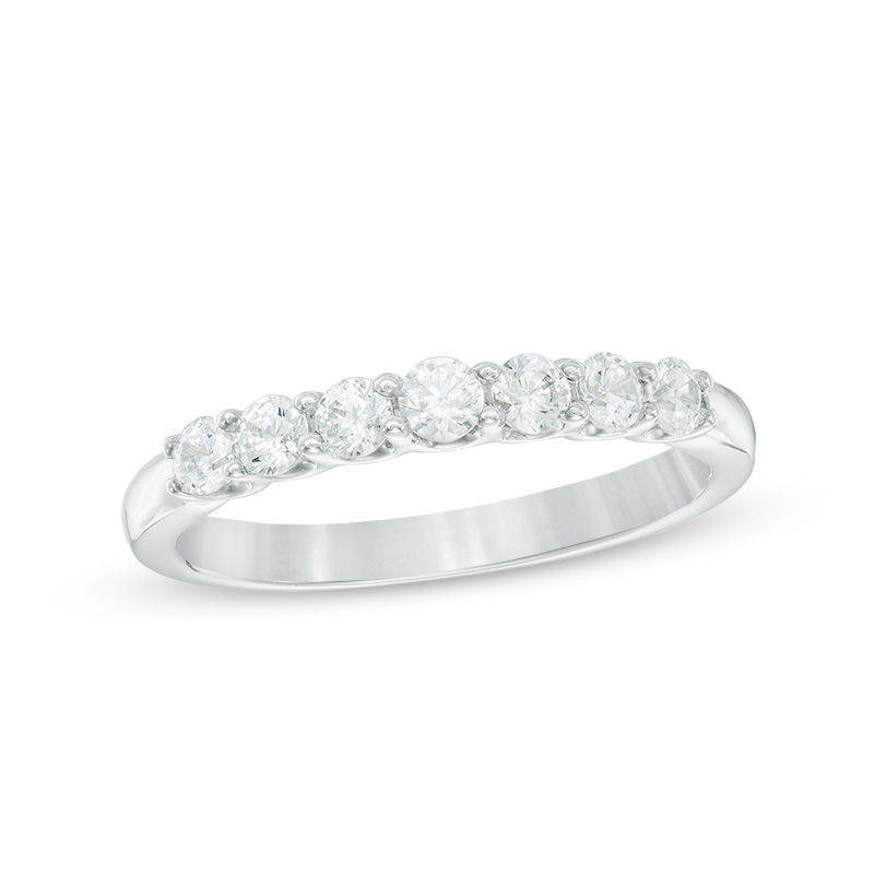 Main Image 1 of Previously Owned - Celebration  Grand® 0.50 CT. T.W. Diamond Anniversary Band in 14K White Gold (I/I1)