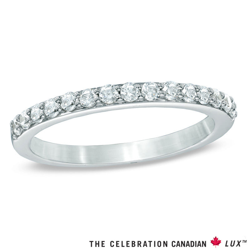 Previously Owned - Celebration  Lux® 0.40 CT. T.W. Diamond Wedding Band in 18K White Gold (I/SI2)