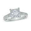 Thumbnail Image 0 of Previously Owned -  0.82 CT. T.W. Diamond Frame Engagement Ring in 14K White Gold (I/I1)