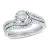 Thumbnail Image 0 of Previously Owned - 0.50 CT. T.W. Diamond Frame Swirl Bridal Set in 10K White Gold