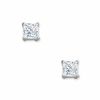 Thumbnail Image 1 of Previously Owned - 0.37 CT. T.W. Princess-Cut Diamond Solitaire Stud Earrings in 14K White Gold (K-L/I2-I3)