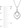 Thumbnail Image 1 of Previously Owned - 0.05 CT. T.W. Diamond Open Double Teardrop Pendant in Sterling Silver