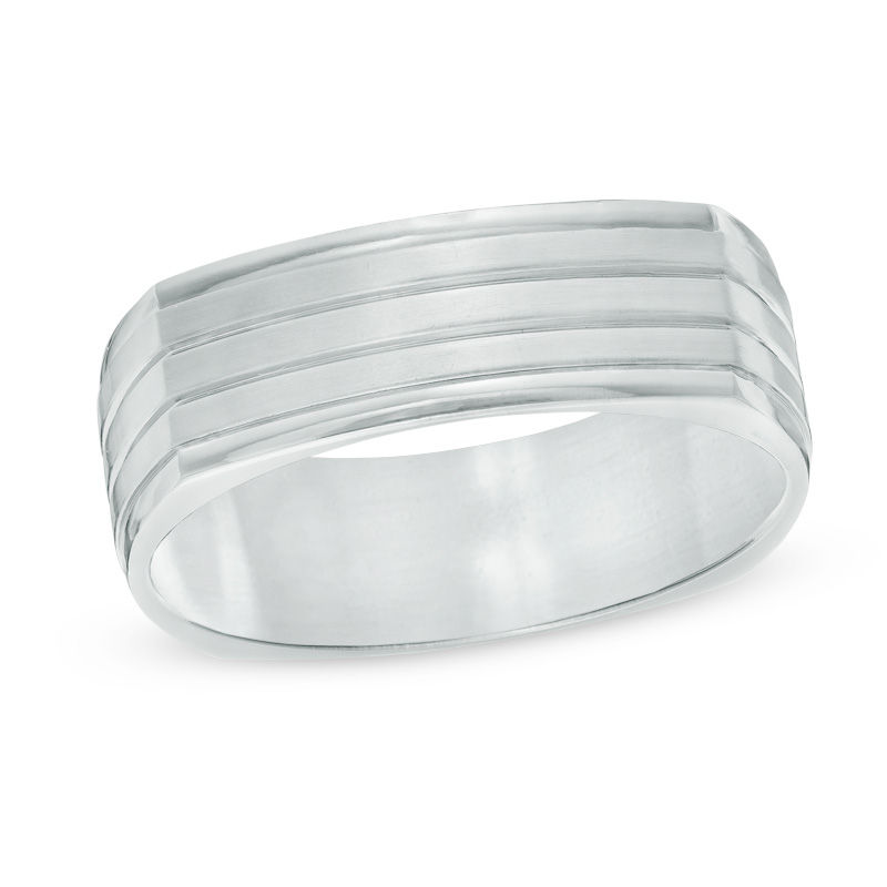 Previously Owned - Men's 7.0mm Satin Wedding Band in Titanium|Peoples Jewellers