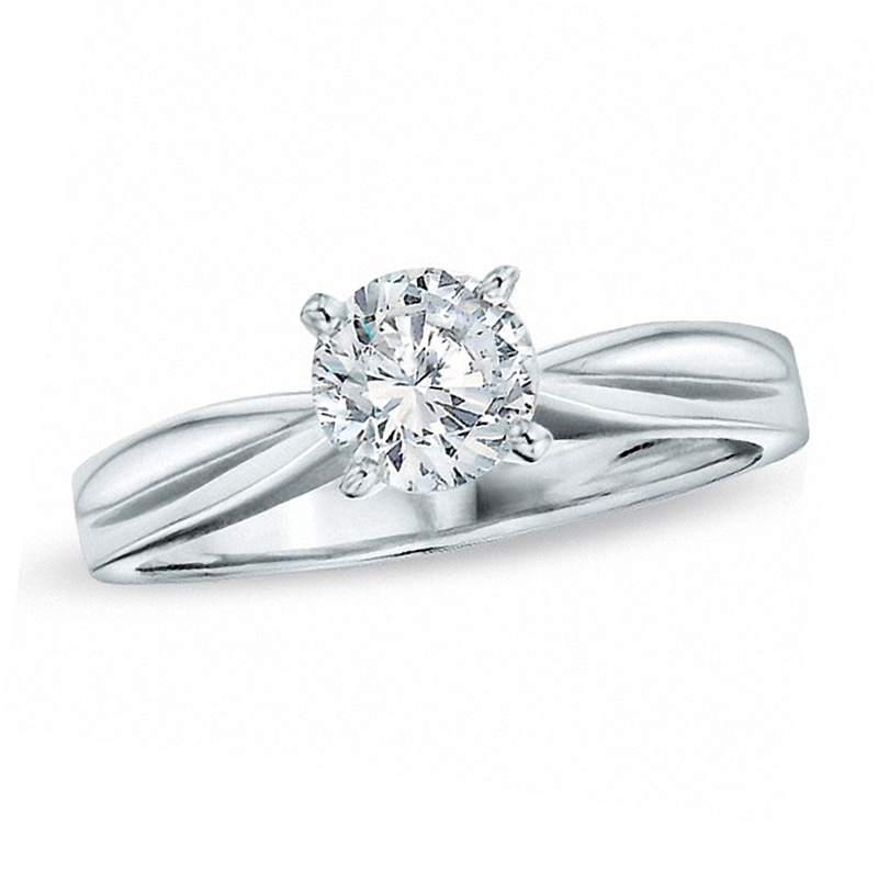 Previously Owned - 0.50 CT. Prestige® Diamond Solitaire Engagement Ring in 14K White Gold (J/I1)|Peoples Jewellers