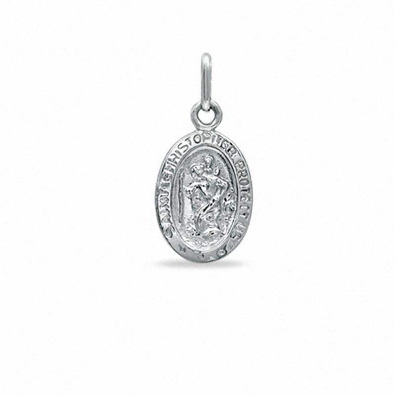 Previously Owned - St. Christopher Medal Charm in 10K White Gold|Peoples Jewellers