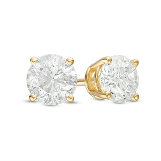 Previously Owned - 0.20 CT. T.W. Diamond Solitaire Crown Royal Stud Earrings in 14K Gold