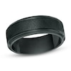 Thumbnail Image 0 of Previously Owned - Men's 8.0mm Textured Wedding Band in Tantalum with Black Ion-Plate