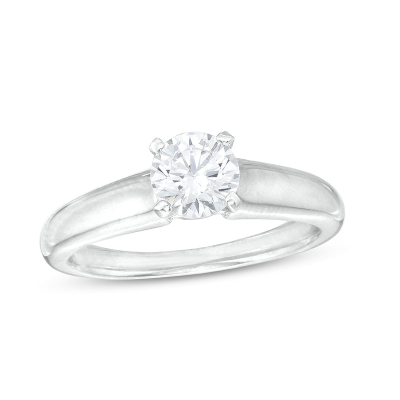 Main Image 1 of Previously Owned - 0.70 CT. Diamond Solitaire Engagement Ring in 14K White Gold (I/I1)