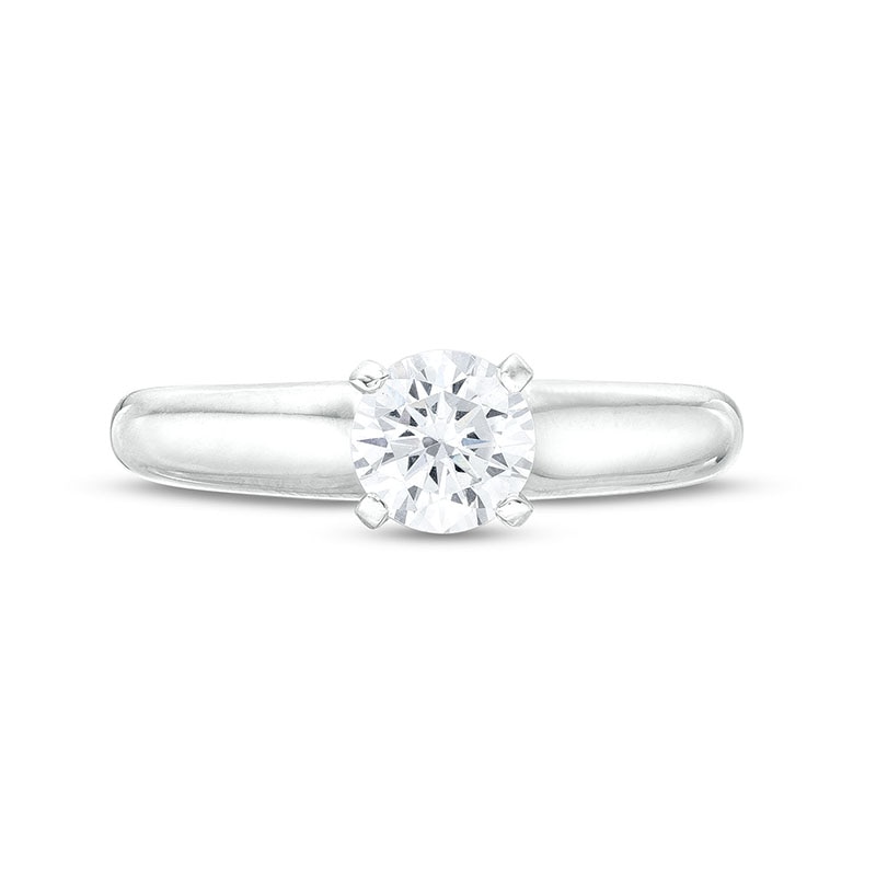 Main Image 3 of Previously Owned - 0.70 CT. Diamond Solitaire Engagement Ring in 14K White Gold (I/I1)