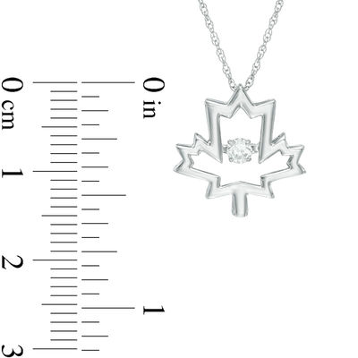 Previously Owned - Unstoppable Love™  0.10 CT.   Diamond Maple Leaf Pendant in 10K White Gold (I/I2)