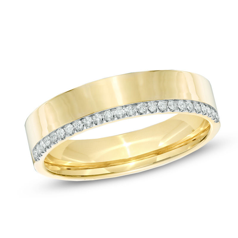 Previously Owned - 0.10 CT. T.W. Diamond Edge Anniversary Band in 10K Gold