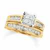 Previously Owned - 1.00 CT. T.W. Quad Square-Cut Diamond Bridal Set in 14K Gold