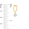 Thumbnail Image 1 of Previously Owned - 0.25 CT. T.W. Composite Diamond Drop Hoop Earrings in 10K Gold