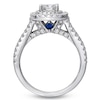 Thumbnail Image 1 of Previously Owned - Vera Wang Love Collection 1.45 CT. T.W. Princess-Cut Diamond Frame Split Shank Ring in 14K White Gold