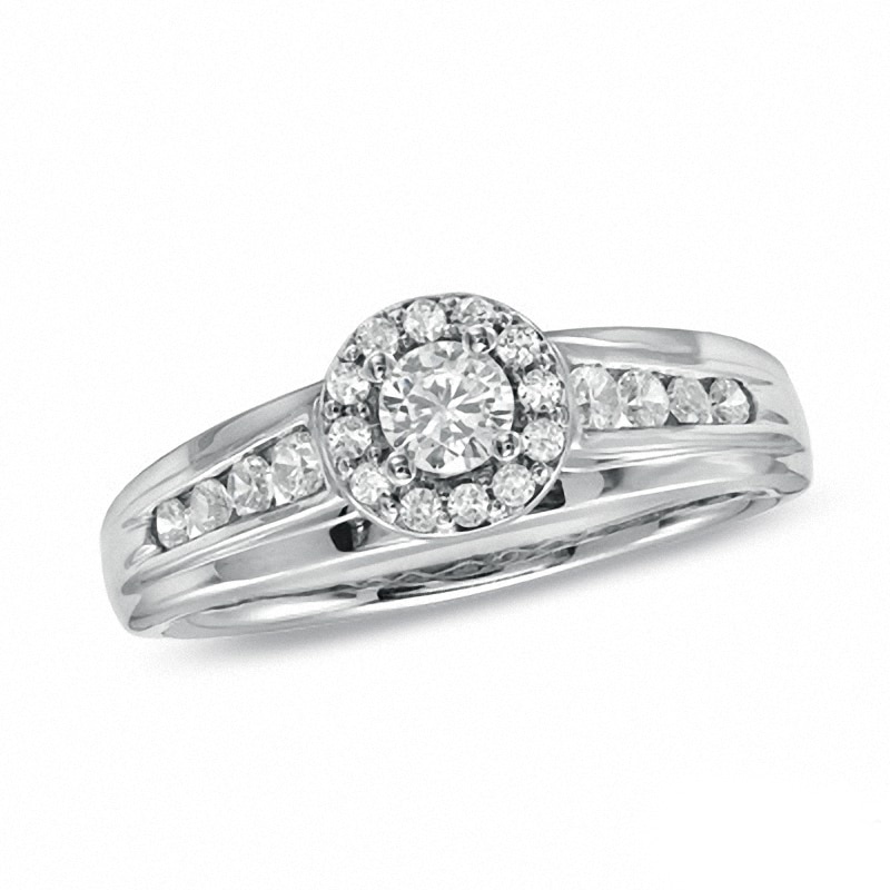Previously Owned - 0.50 CT. T.W.  Diamond Engagement Ring in 14K White Gold|Peoples Jewellers