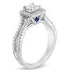 Previously Owned - Vera Wang Love Collection 0.95 CT. T.W. Princess-Cut Diamond Frame Engagement Ring in 14K White Gold