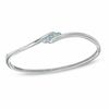 Previously Owned - Blue Topaz Bypass Bangle in Sterling Silver