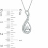 Thumbnail Image 1 of Previously Owned - 0.10 CT. Diamond Abstract Teardrop Pendant in Sterling Silver (I/I2)