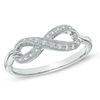 Previously Owned - Lab-Created White Sapphire Infinity Ring in Sterling Silver