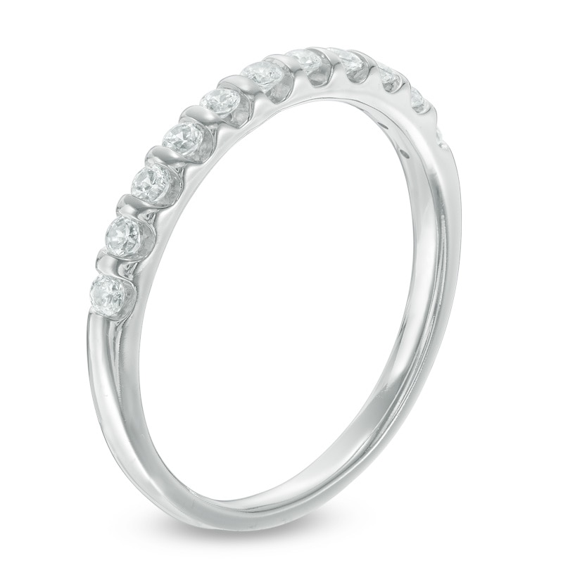 Previously Owned - 0.25 CT. T.W.  Diamond Wedding Band in 14K White Gold (I/I2)|Peoples Jewellers