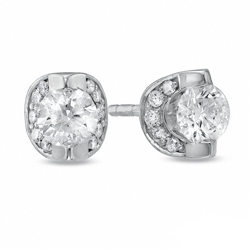 Previously Owned - 0.50 CT. T.W.  Diamond Earrings in 14K White Gold|Peoples Jewellers