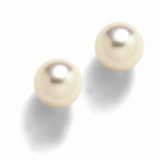 Previously Owned-Blue Lagoon® by Mikimoto 5.0-5.5mm Akoya Cultured Pearl Stud Earrings in 14K Gold