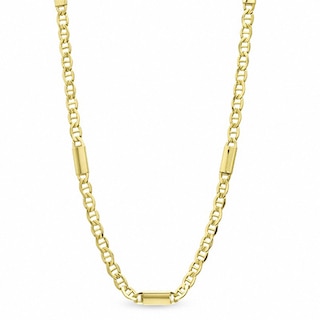 Previously Owned - Men's 5.75mm Mariner Bar Chain Necklace in 10K Gold - 22"