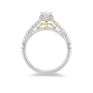 Previously Owned - Enchanted Disney Merida 0.50 CT. T.W. Pear-Shaped Diamond Frame Engagement Ring in 14K Two-Tone Gold