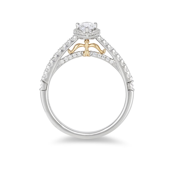 Previously Owned - Enchanted Disney Merida 0.50 CT. T.W. Pear-Shaped Diamond Frame Engagement Ring in 14K Two-Tone Gold