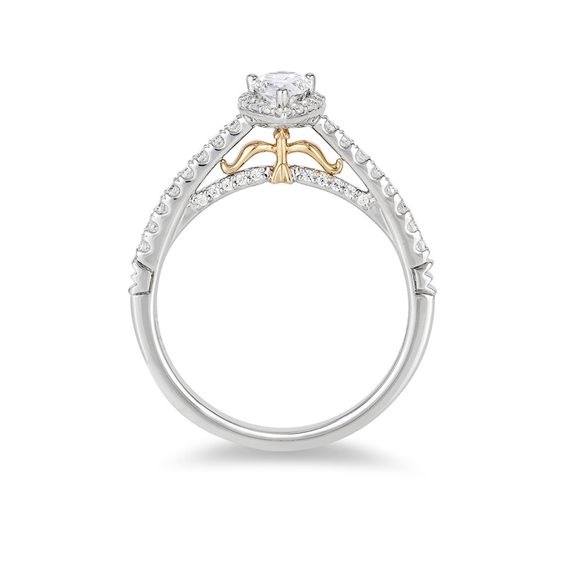 Previously Owned - Enchanted Disney Merida 0.50 CT. T.W. Pear-Shaped Diamond Frame Engagement Ring in 14K Two-Tone Gold|Peoples Jewellers