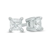 Thumbnail Image 1 of Previously Owned - 0.70 CT. T.W.  Princess-Cut Diamond Solitaire Stud Earrings in 14K White Gold (I/I2)