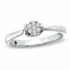 Thumbnail Image 1 of Previously Owned - Cherished Promise Collection™ 0.12 CT. T.W. Composite Diamond Flower Promise Ring in 10K White Gold