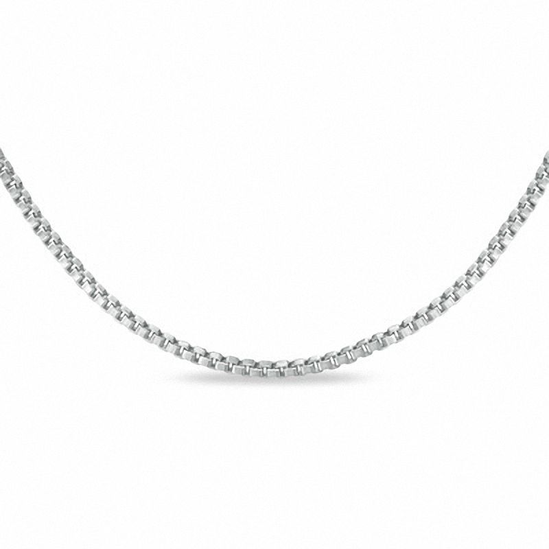 Main Image 1 of Previously Owned - 1.0mm Box Chain Necklace in 10K White Gold