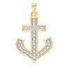 Thumbnail Image 0 of Previously Owned - Men's 0.20 CT. T.W. Diamond Anchor Charm in 10K Gold